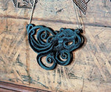 Acrylic laser cut octopus necklace