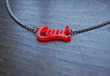 red cunt necklace