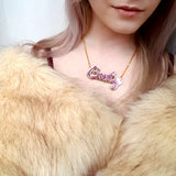cunty necklace on model