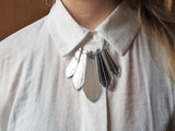 crystal cascade necklace being worn