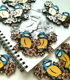 blue tit necklaces
