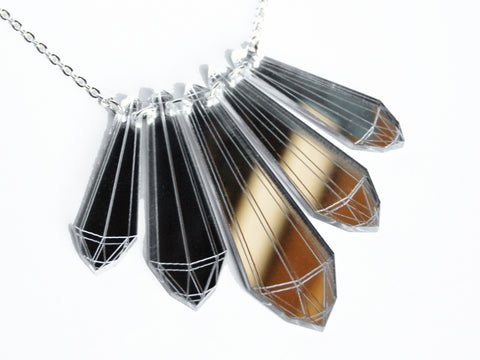 crystal cascade necklace