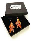 Goldfish hoop earrings in a gift box