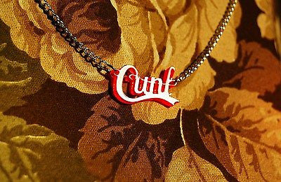 red cunt necklace