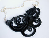 Acrylic laser cut octopus necklace