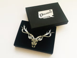 stag necklace in gift box
