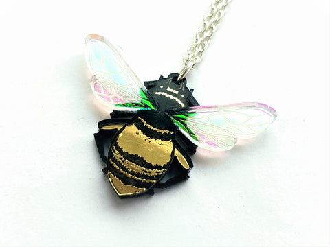 acrylic bee pendant