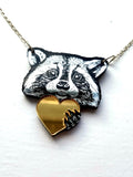 raccoon necklace