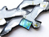 Seagull necklace with salt and vinegar discos