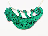 Green Chameleon necklace